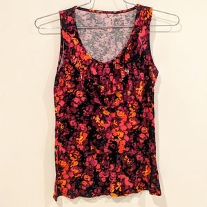 Merona floral ruffle top